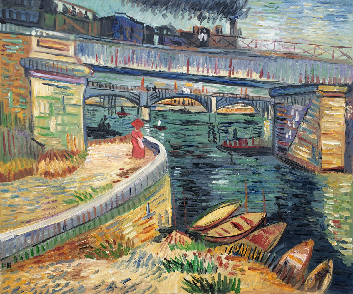 Bridge Across the Seine at Asnieres Summer - Van Gogh Painting On Canvas